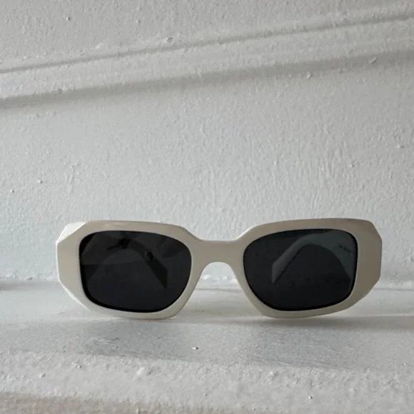 Prada Ivory Sunglasses with Dark Lenses - Picture 2 of 5